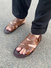 Load image into Gallery viewer, 5011 - Brown Handmade Cow Leather Sandal
