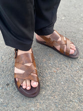 Load image into Gallery viewer, 5011 - Brown Handmade Cow Leather Sandal
