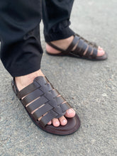 Load image into Gallery viewer, 5037 - Brown Cow Leather Handmade Sandal
