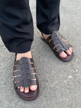 Load image into Gallery viewer, 5037 - Brown Cow Leather Handmade Sandal
