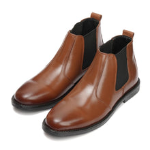 Load image into Gallery viewer, Brown Cow Leather Chelsea Boots
