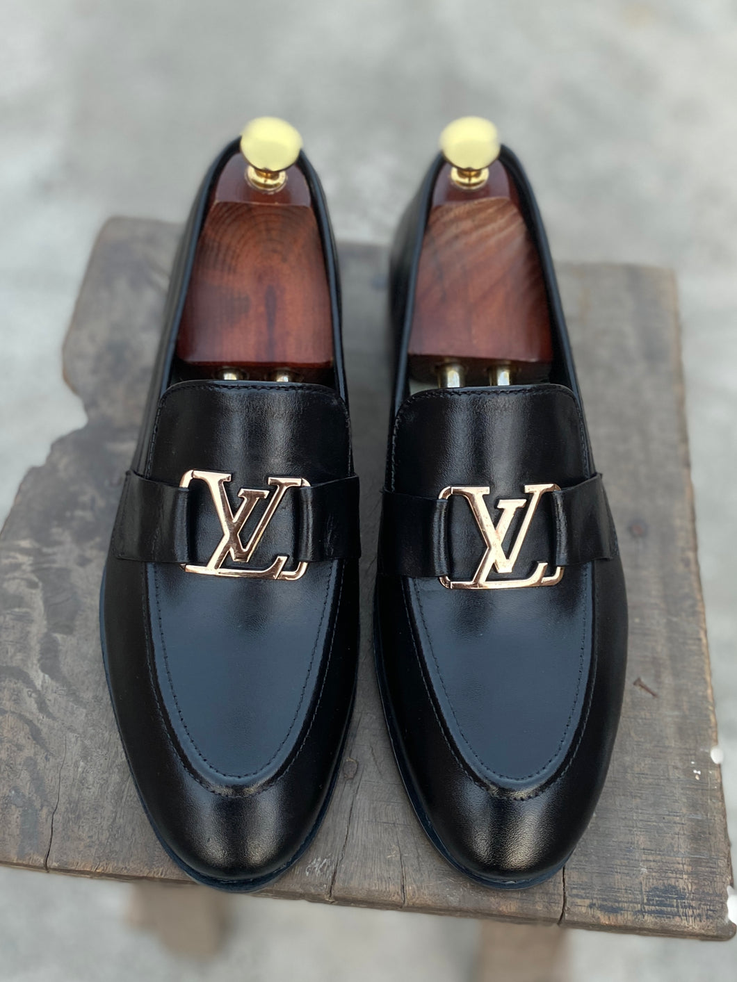Black Cow Leather Handmade Loafers