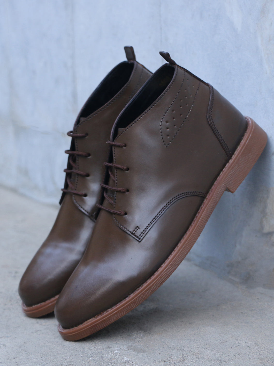 Brown Cow Leather Chukka Boots
