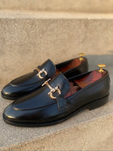 Load image into Gallery viewer, Black Horsebit Leather Loafers
