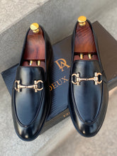 Load image into Gallery viewer, Black Horsebit Leather Loafers
