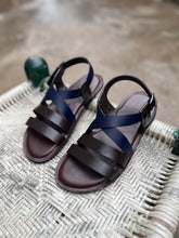 Load image into Gallery viewer, 5027 - Chocolate Multi Straps Leather Sandal
