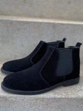 Load image into Gallery viewer, Black Suede Leather Chelsea Boots
