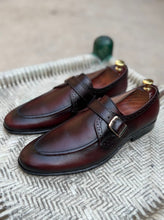 Load image into Gallery viewer, Maroon Analine Premium Formal Leather Loafers
