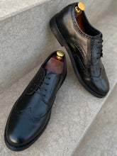 Load image into Gallery viewer, Black Cow Leather Brogue Shoes - Classic Edition
