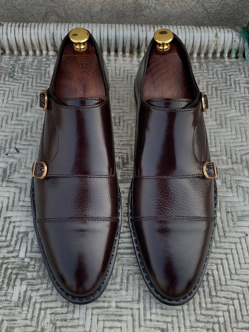Brown Double Monk Oxfords